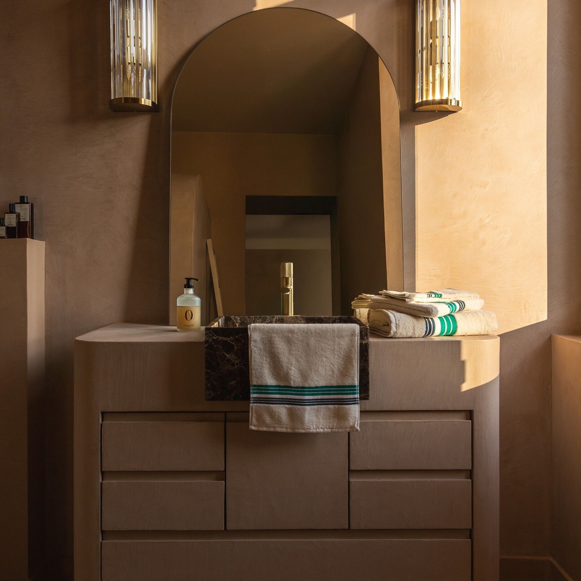 Asciugamano per ospiti a righe 50x30cm