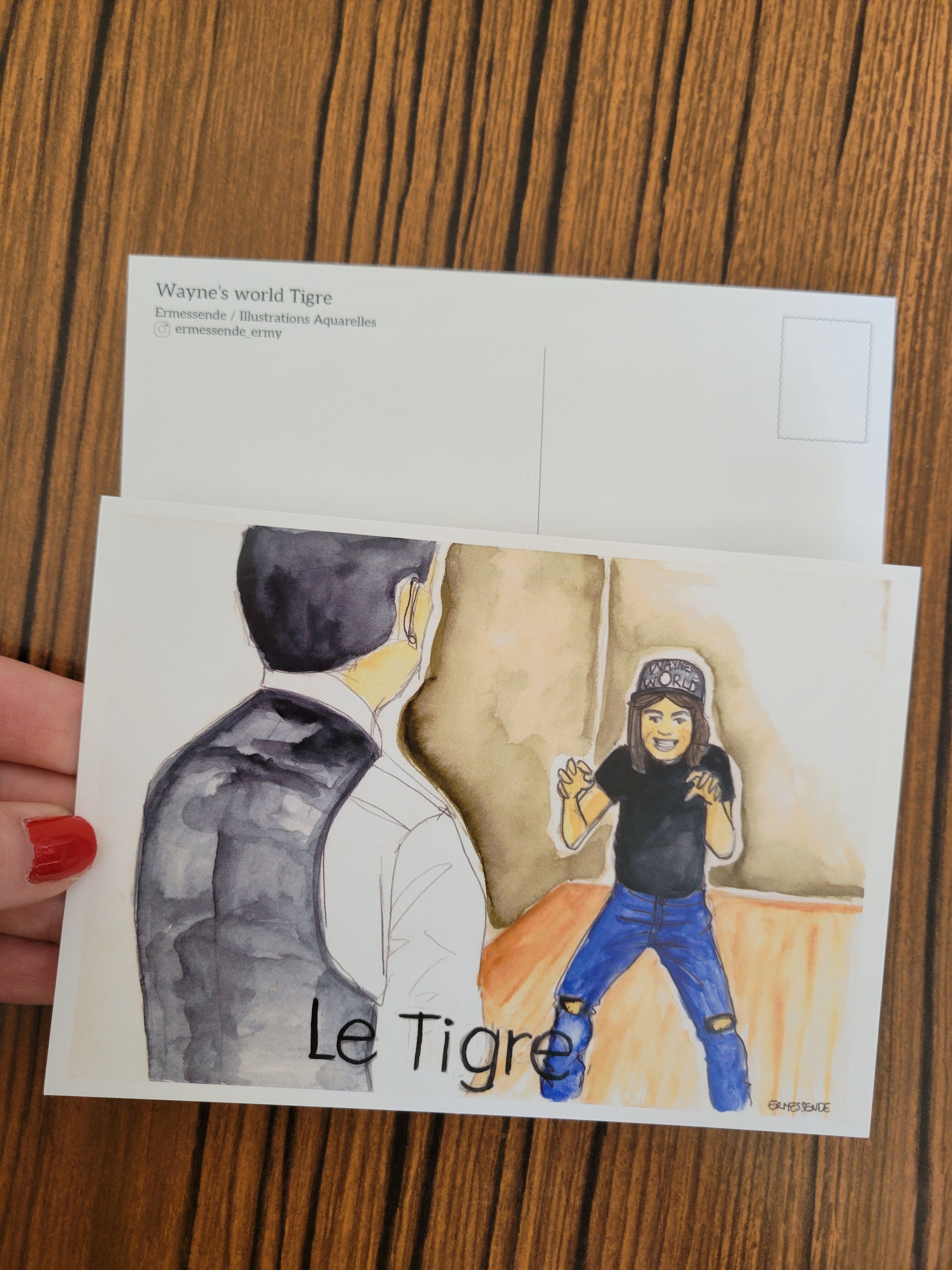 Carte postale - Wayne’s wolrd - le tigre