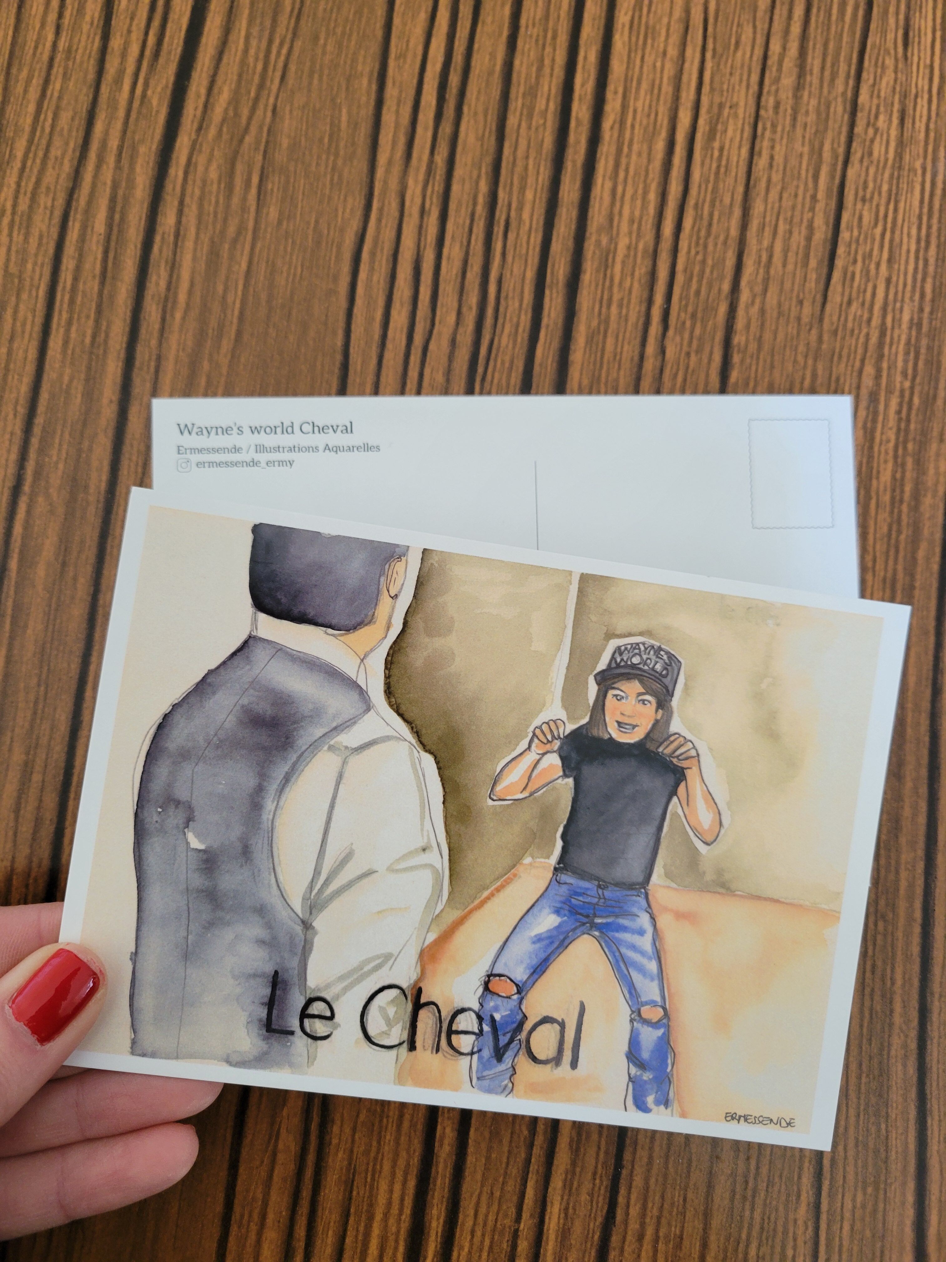 Carte postale - Wayne’s wolrd - le cheval