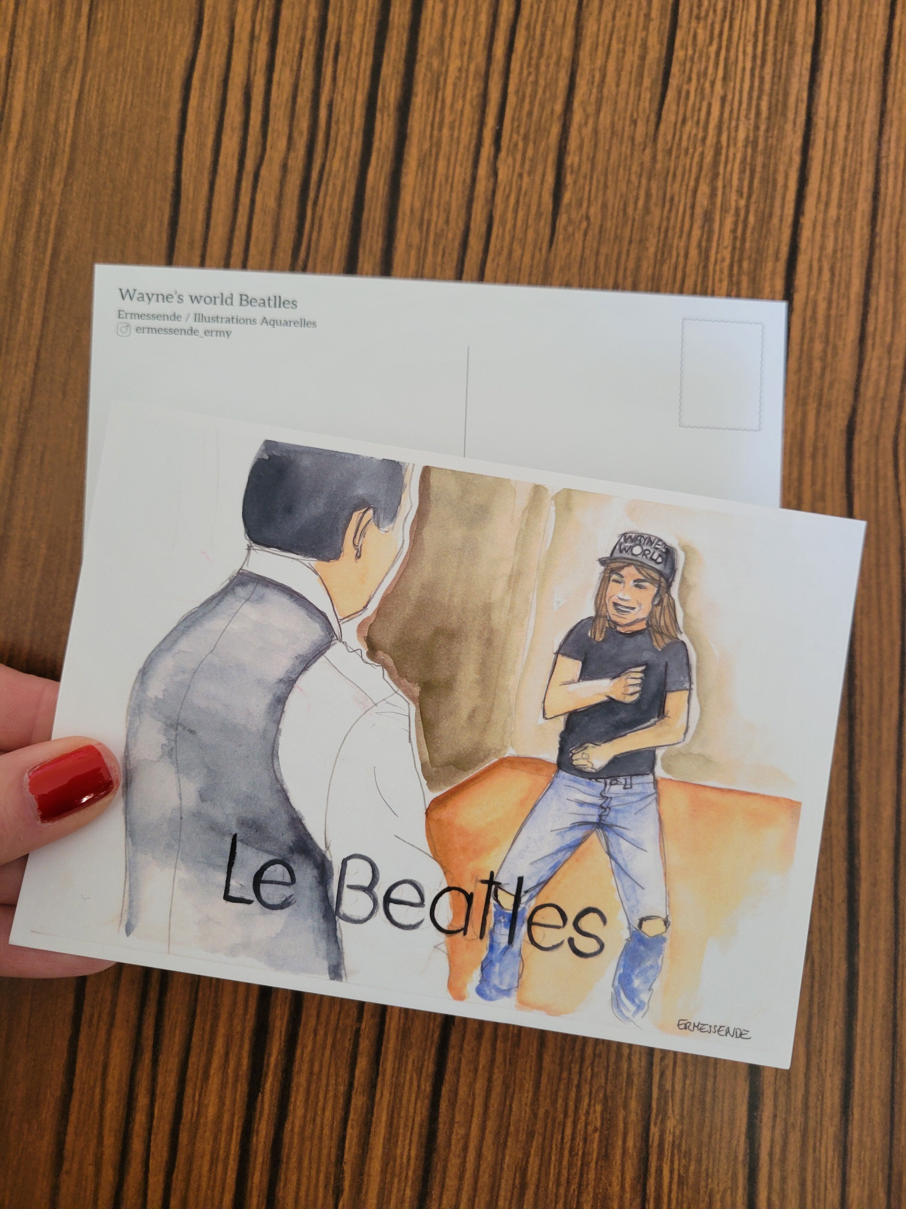 Carte postale - Wayne’s wolrd - le Beatles