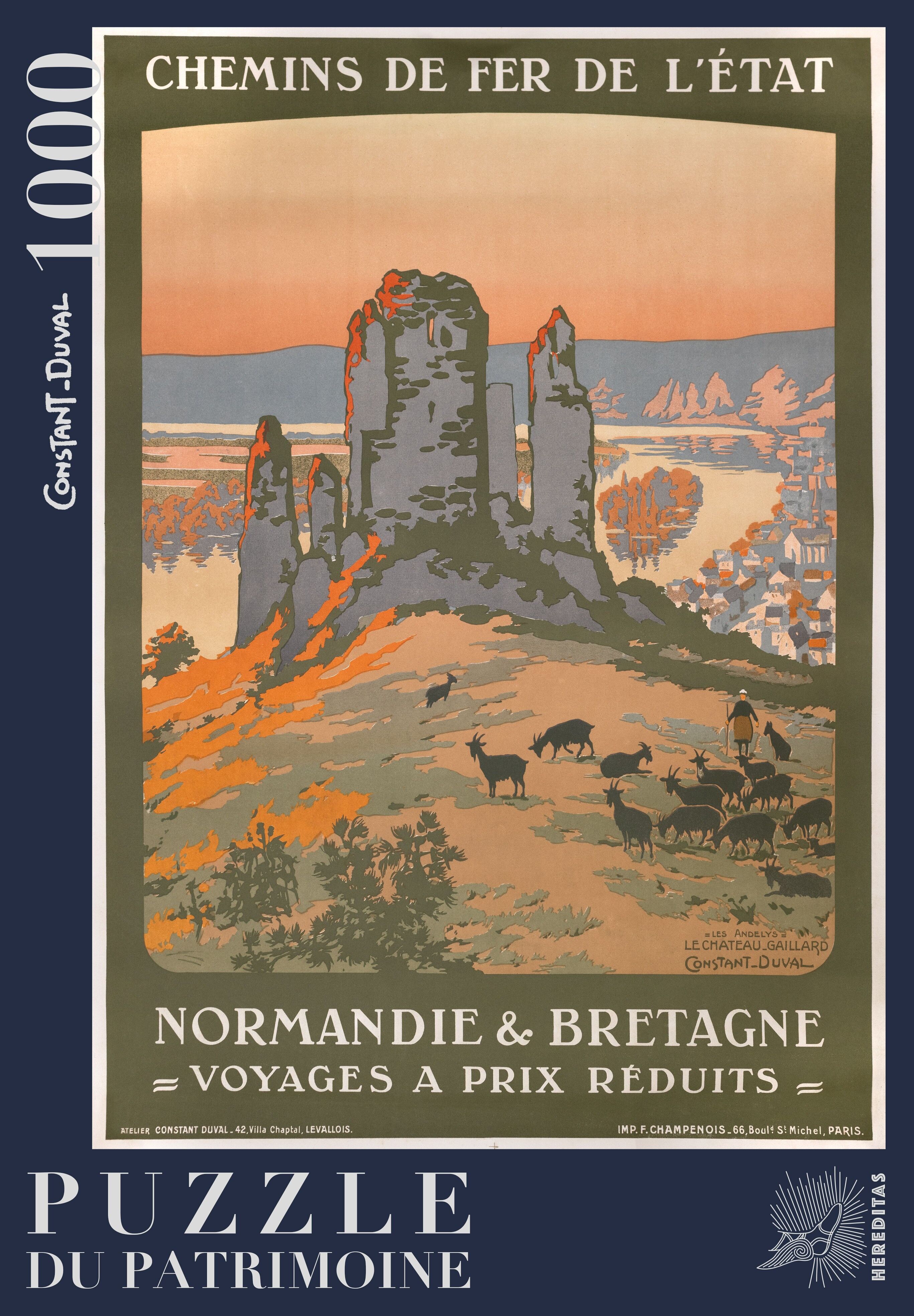 1000-piece puzzle - Les Andelys by Constant-Duval