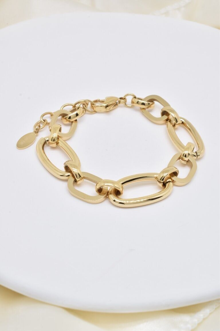 Bracciale a maglie in acciaio inossidabile - BR110372OR