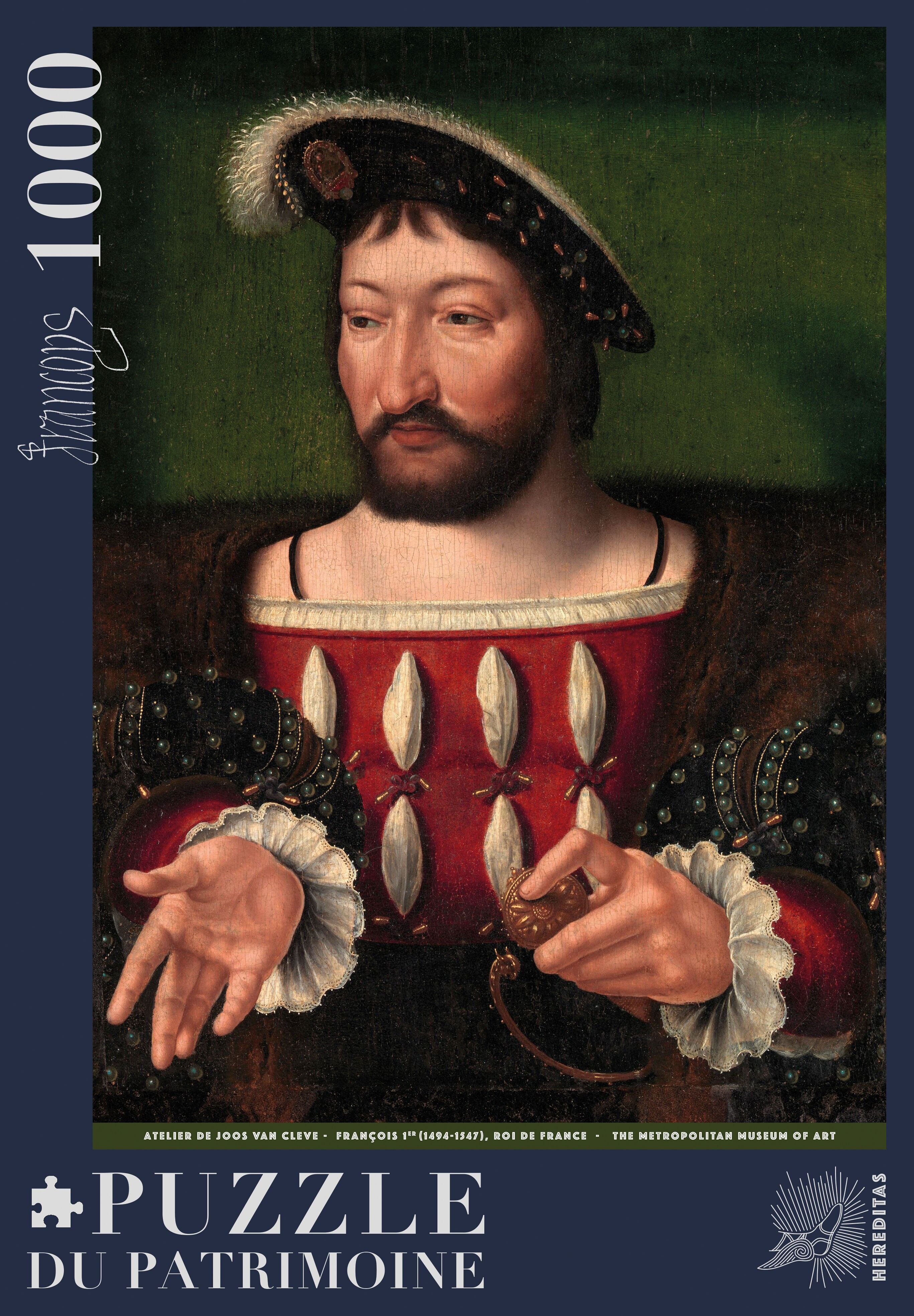 1000 piece puzzle - Portrait of Francis I by the workshop of Joos van Cleeve