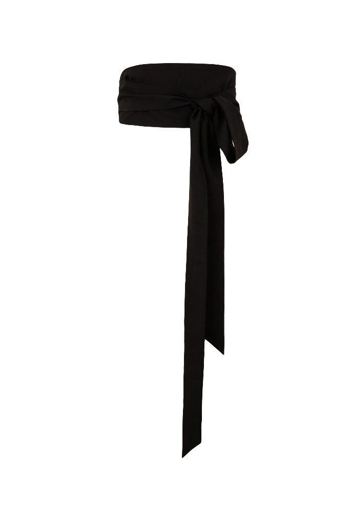 Cinturón de corbata negra