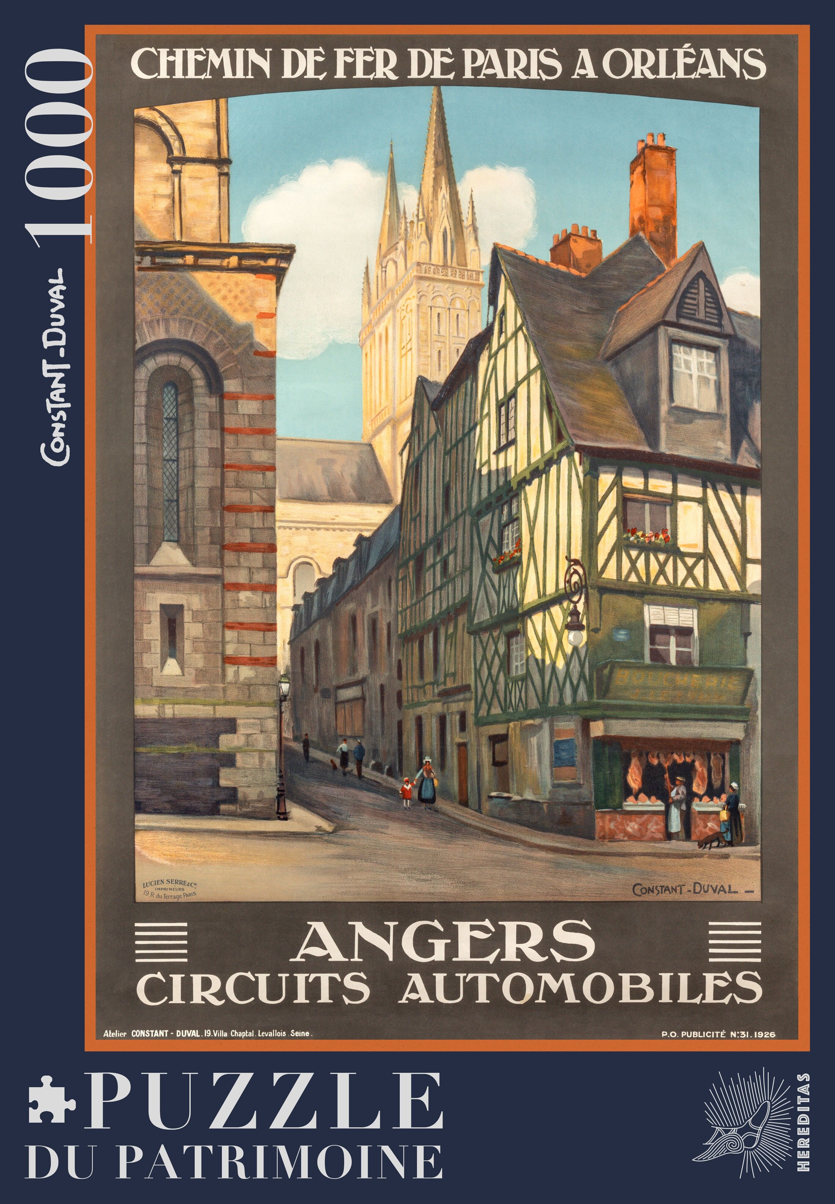 1000-piece puzzle - Angers by Constant-Duval