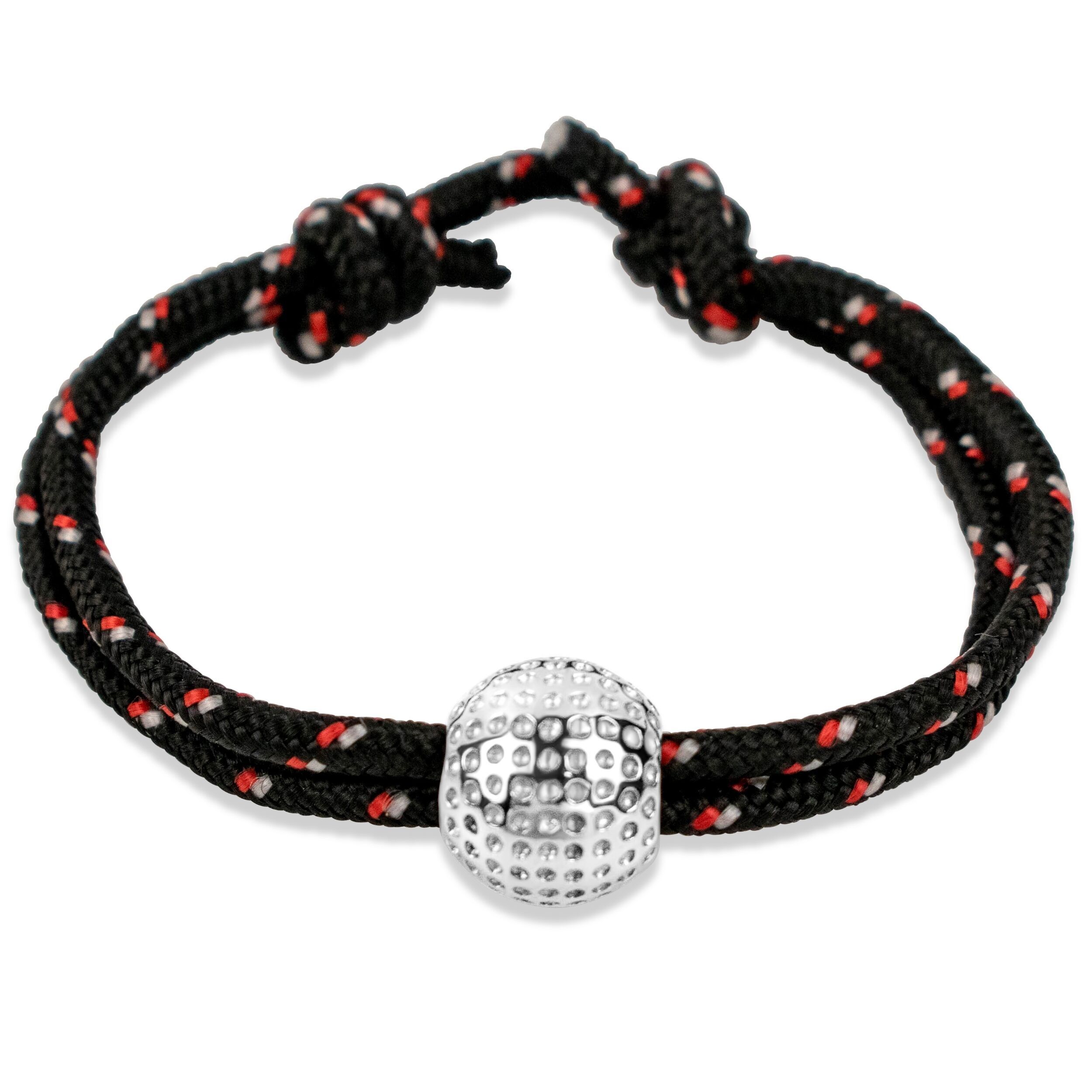 Golfarmband – Schwarz, Weiß, Rot – Weihnachtsgeschenk für Herren – Herrenarmband