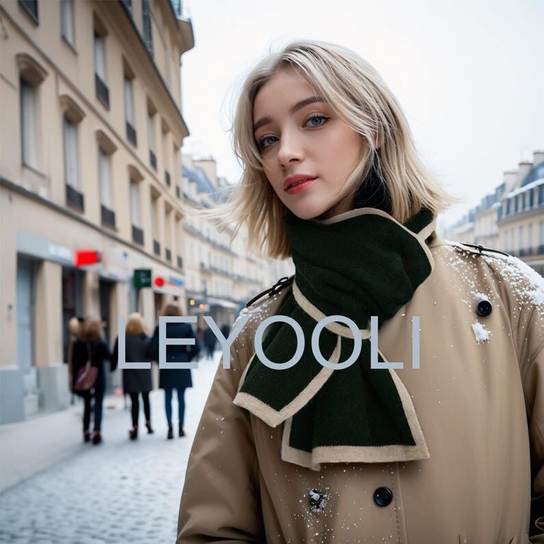 Bufanda de punto de cachemira negra: clásica, color liso, cálida y de invierno.