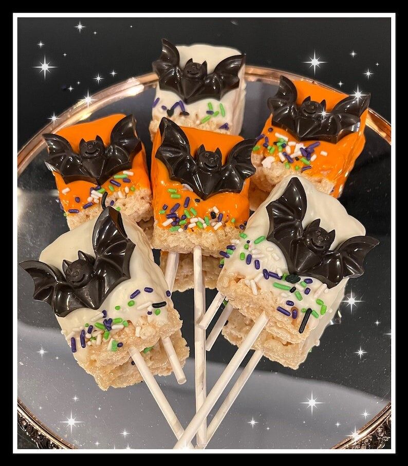 Friandises Rice Krispies chauve-souris d'Halloween : assortiment enrobé de chocolat
