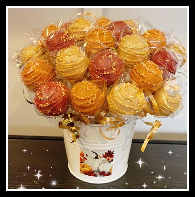 Sucettes gourmandes d'automne : Desserts de Thanksgiving (24 emballées individuellement)