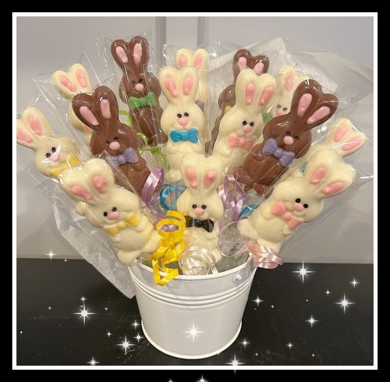 Sucettes lapin de Pâques - Chocolat lapin de Pâques, chocolat de Pâques