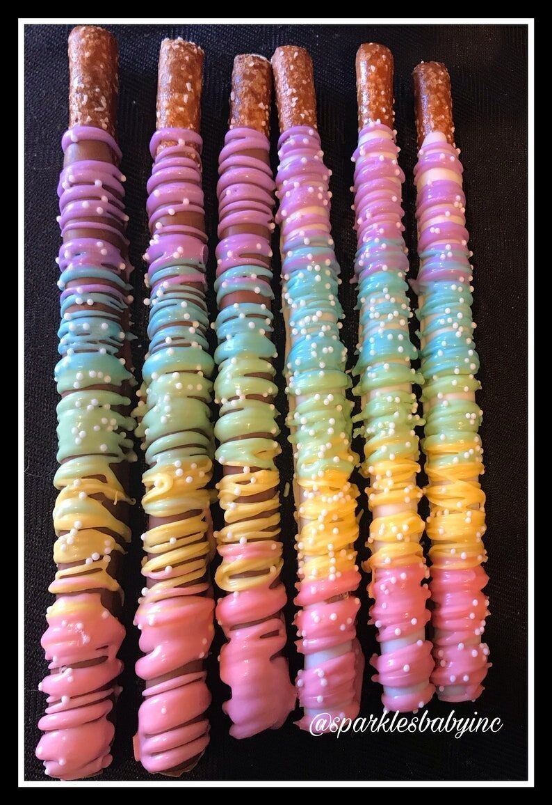 Regenbogen-Schokoladenbrezeln – 24er-Packung