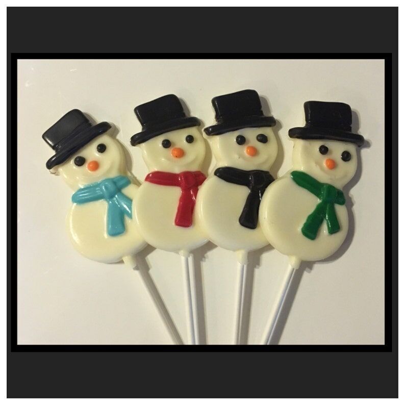 Snowman Chocolate Lollipops - Snowman large pops