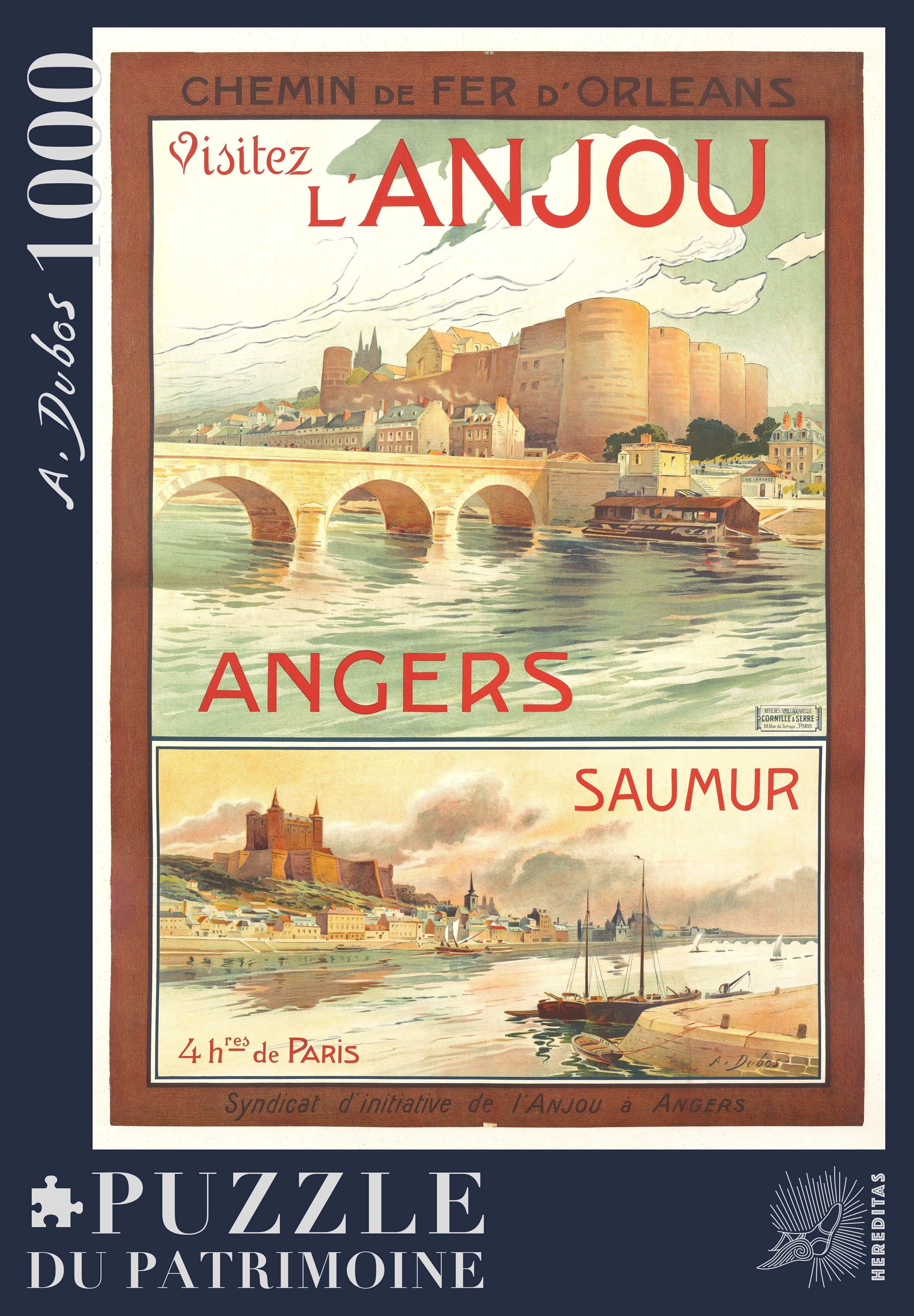 1000-piece puzzle - Angers Saumur by Dubos
