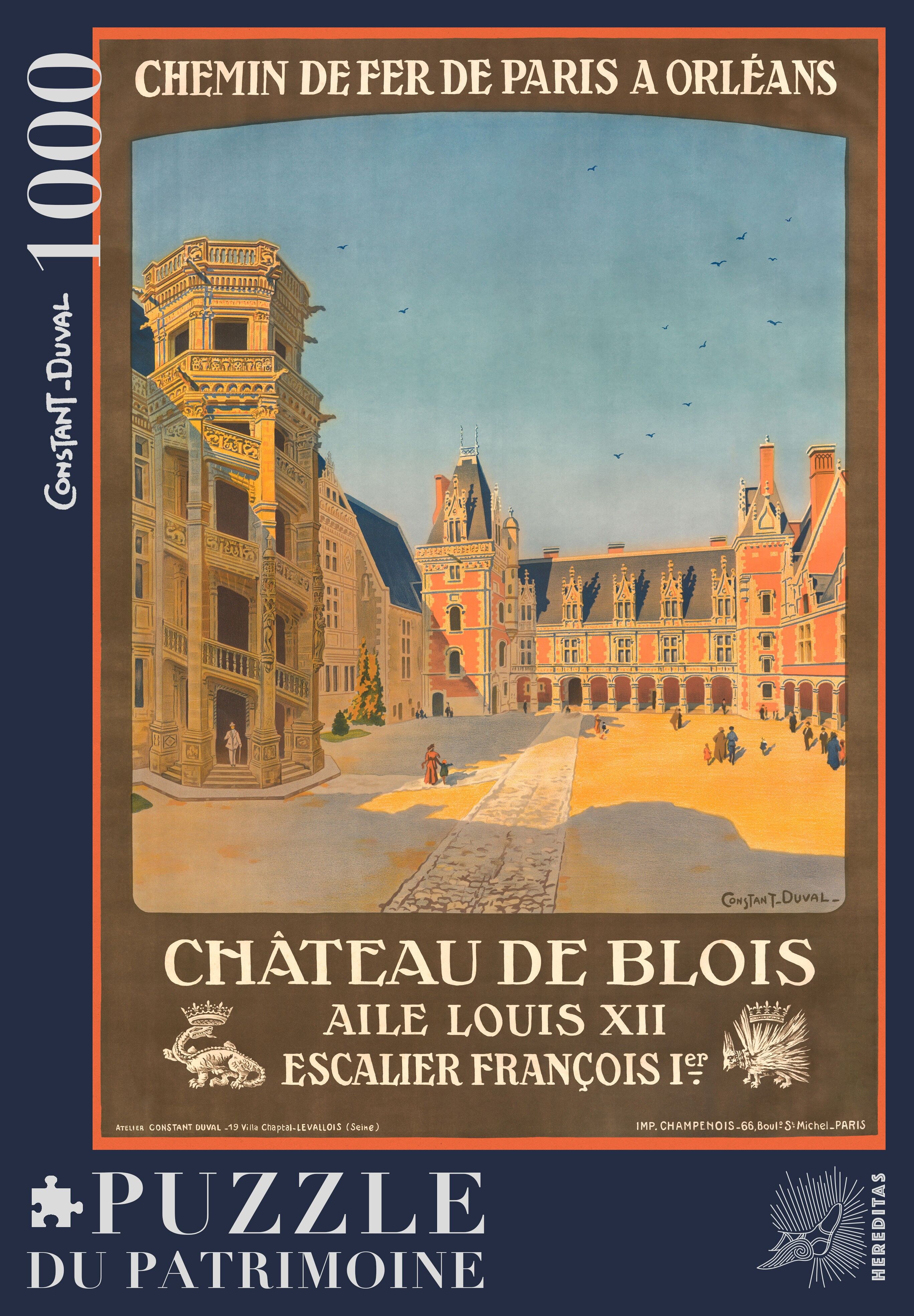 1000-piece puzzle - Château de Blois by Constant-Duval