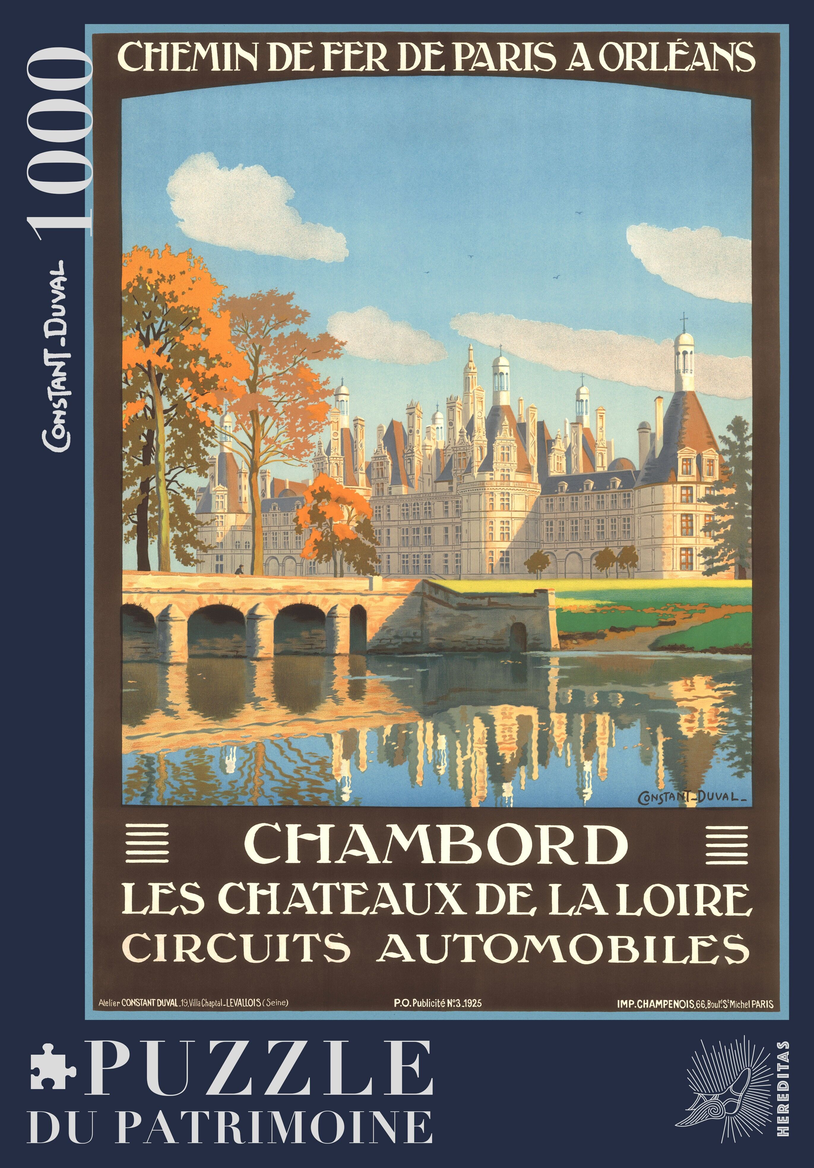 1000-piece puzzle - Château de Chambord by Constant-Duval