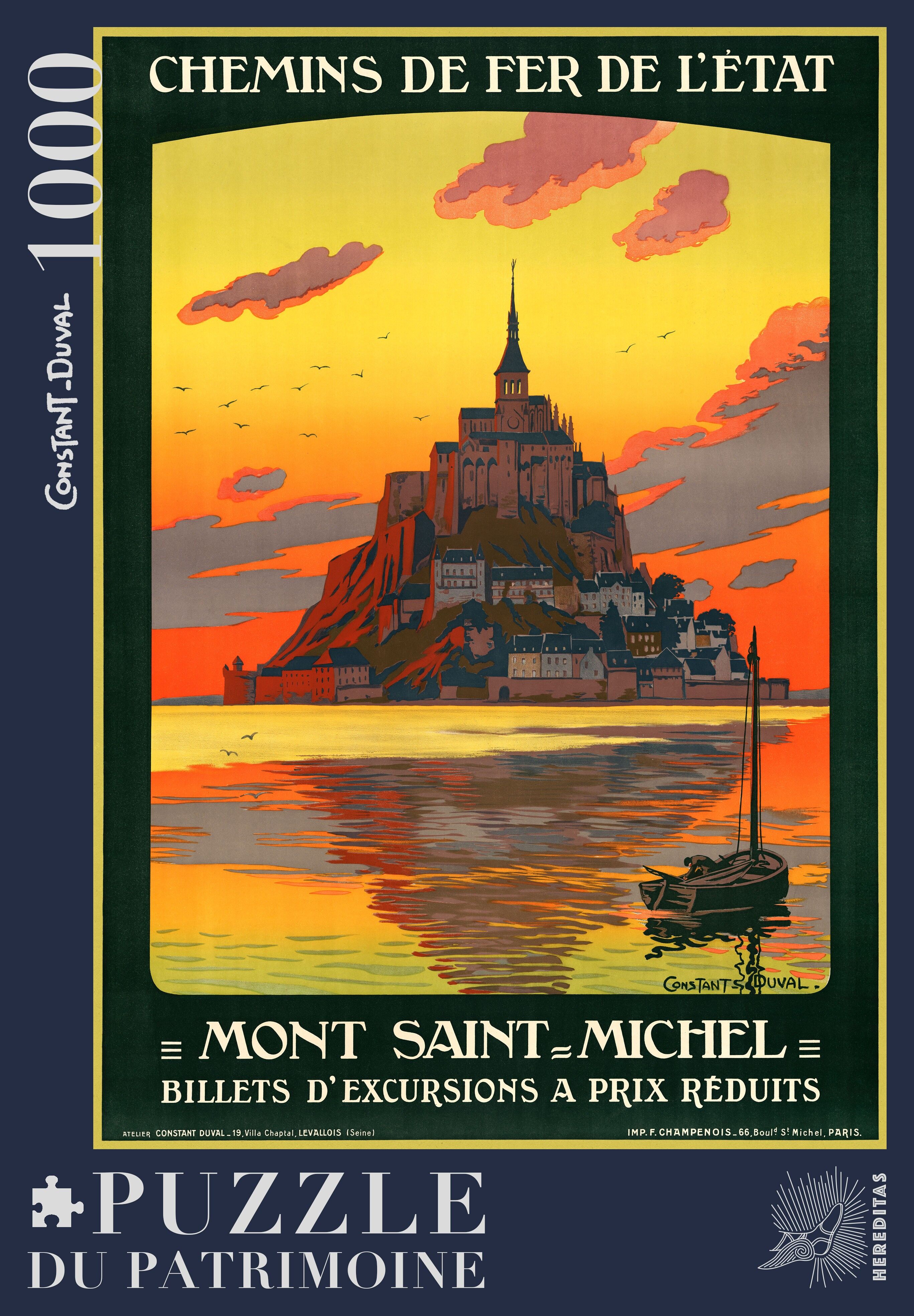 1000-piece puzzle - Mont Saint-Michel by Constant-Duval