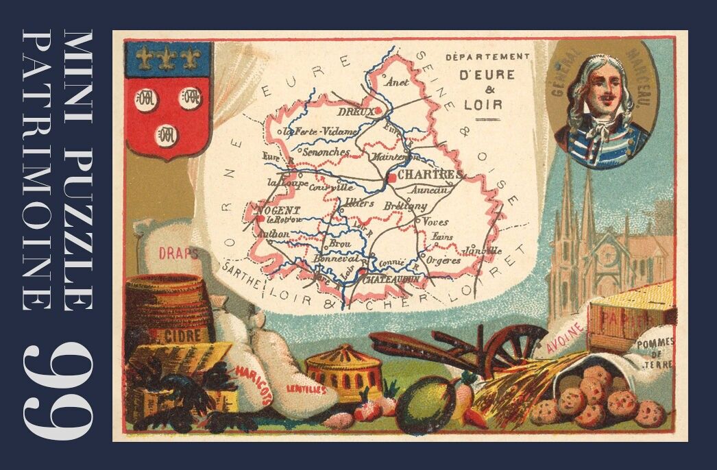 99-teiliges Puzzle - Karte von Eure-et-Loir