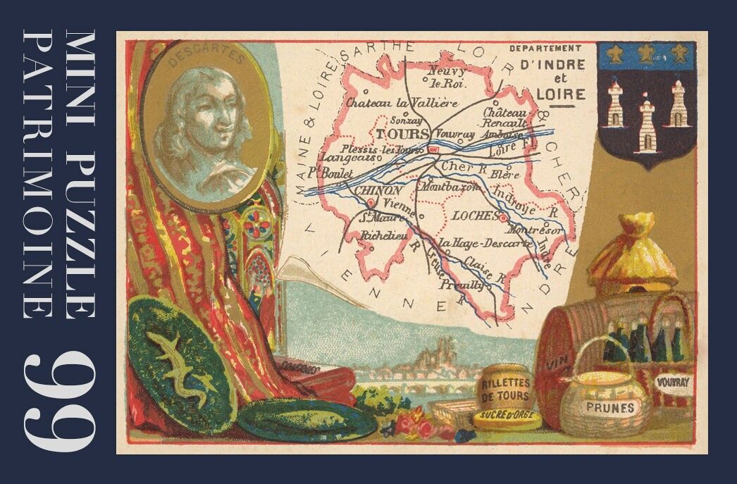 Puzzle da 99 pezzi - Mappa dell'Indre-et-Loire