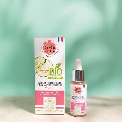Perfecting serum with prebiotic Face for combination & oily skin, based on Cucumber 30 ml, organic anti-waste cosmetics, Upcycling, NO FILTER, natural formula