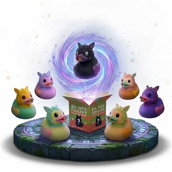 QuakiBooBoo Paperella di gomma - Scatola misteriosa - Paperella di gomma