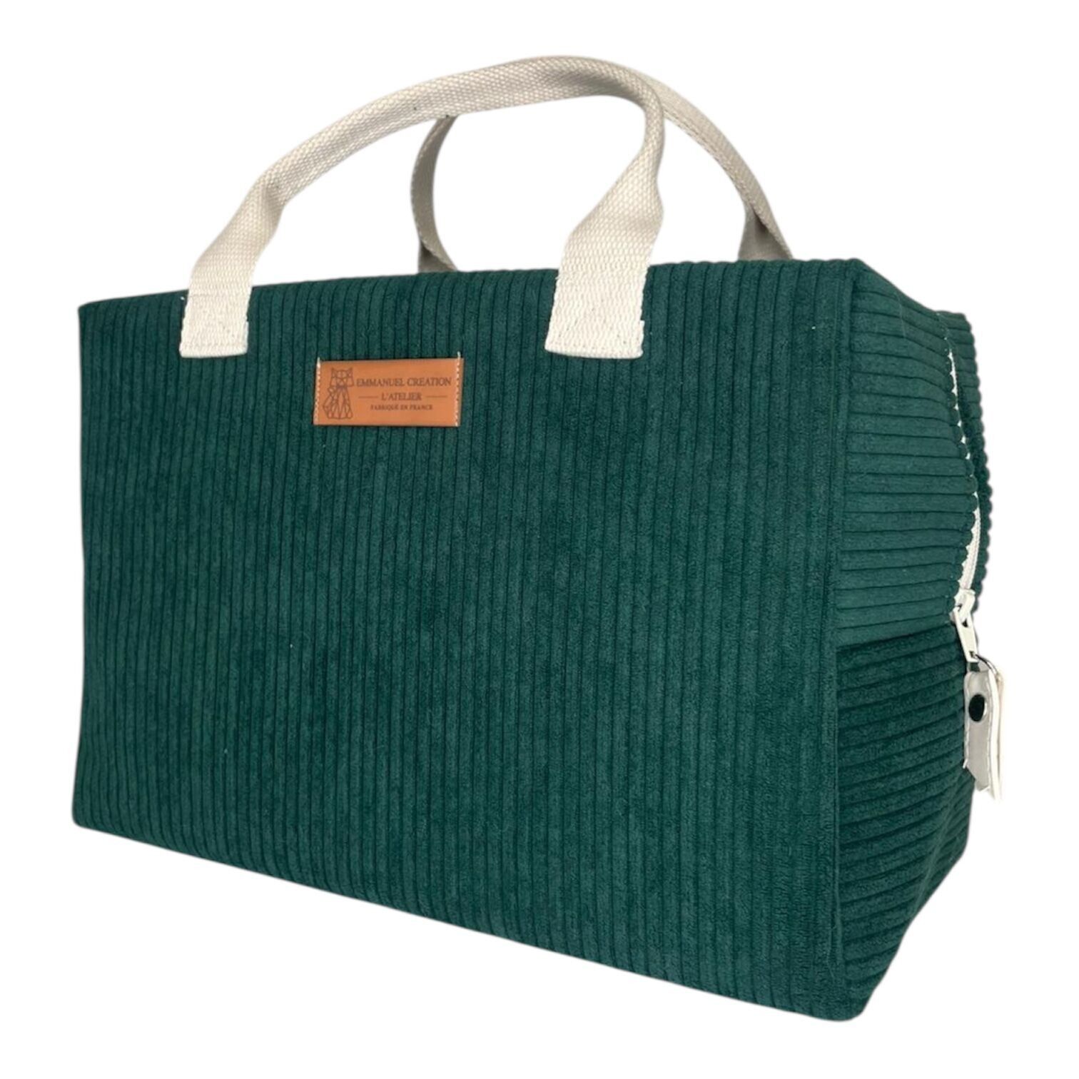 Sac isotherme Ice cube M, "Velours côtelé" sapin