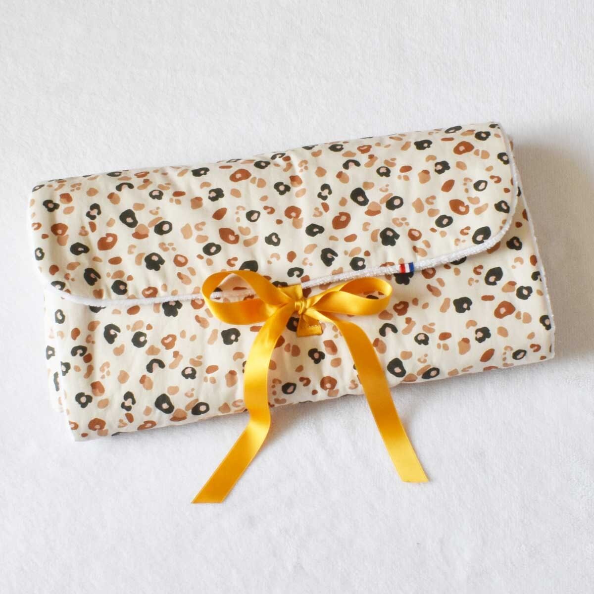 Leopard print portable changing mat