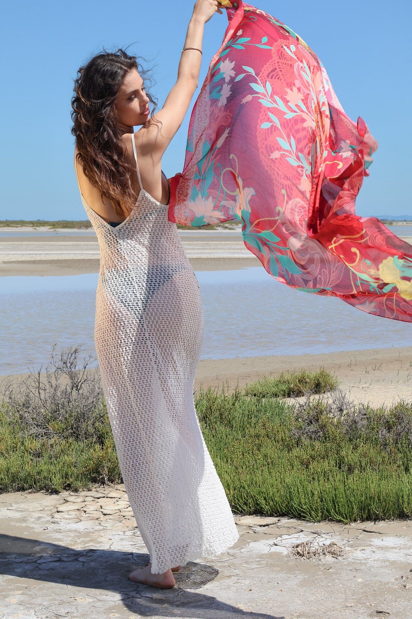 Impresión modal cuadrada grande 130x130cm CLEOPATRE RUBIS