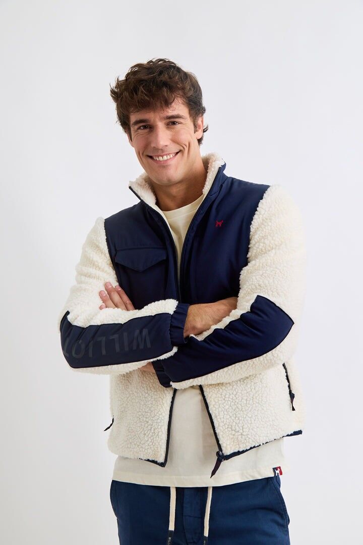 Veste hybride en peau de mouton