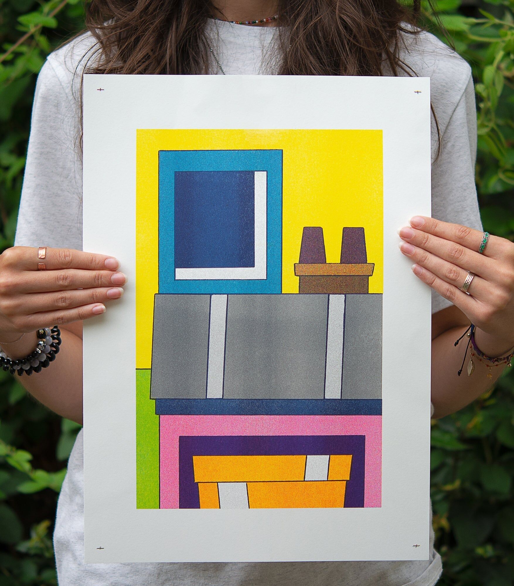 Affiche en risographie – Toits 3 — Jean Coppin