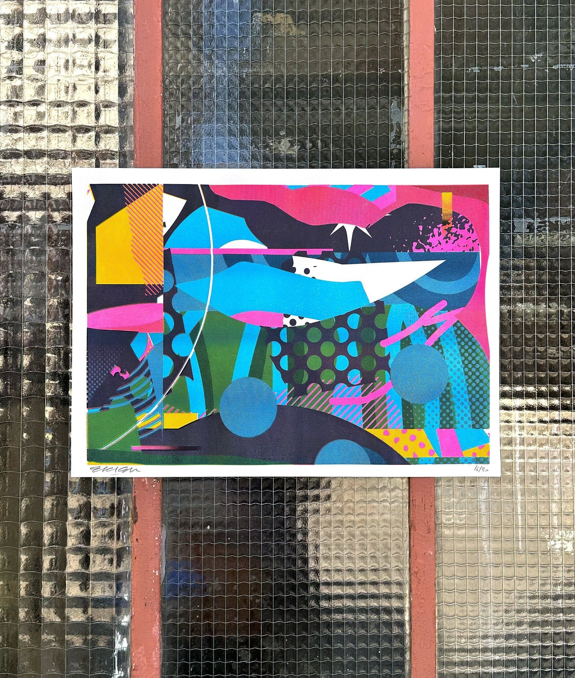 Affiche en risographie – Analog Pattern 3 - Ekiem