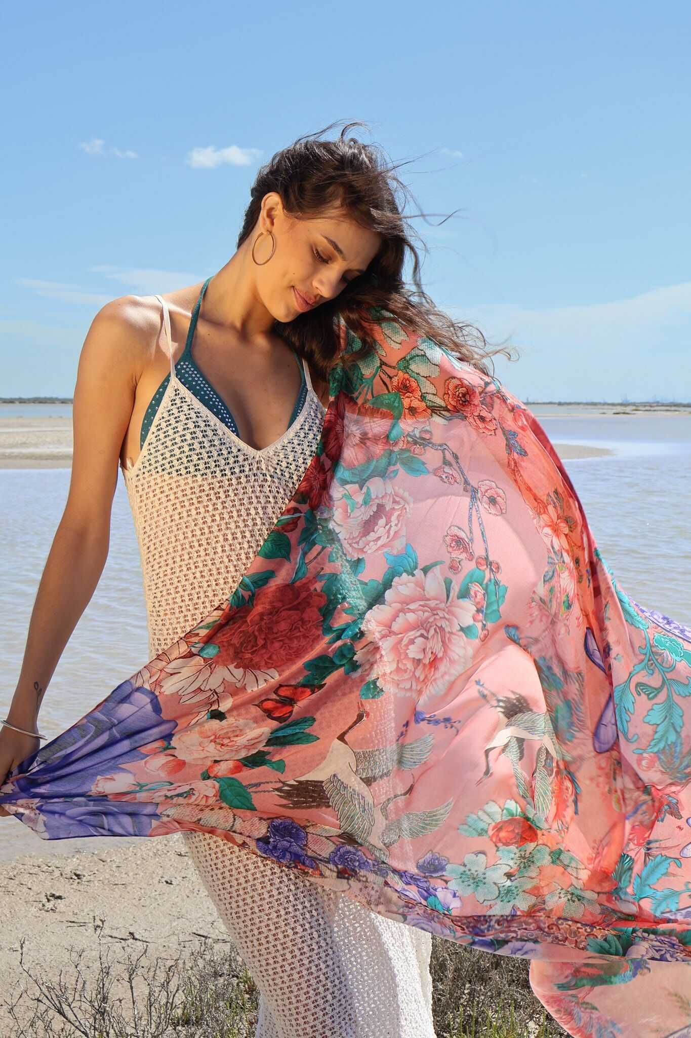 Grand carré en modal 130x130cm FUJI QUARTZ