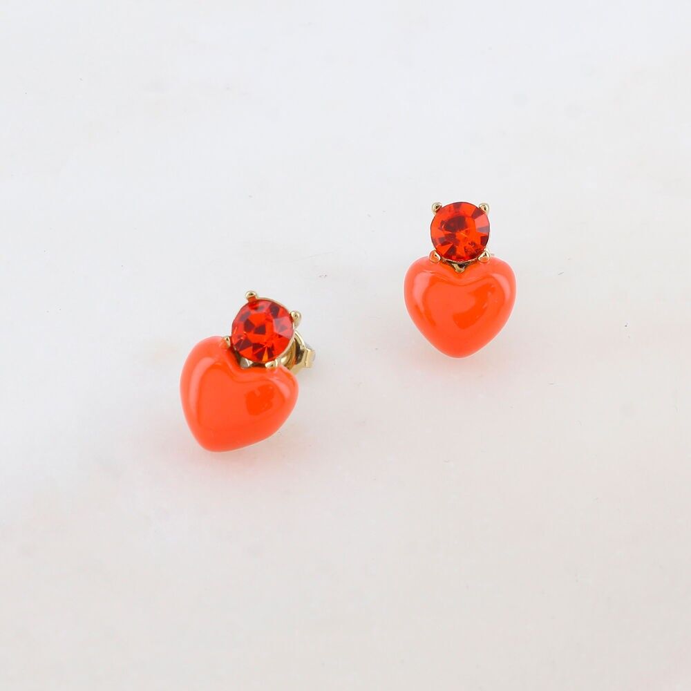 B.O chip with rhinestones and enameled heart