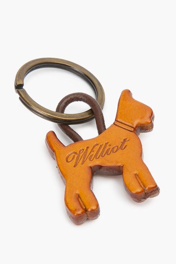 Porte-clés en cuir avec logo Whisky