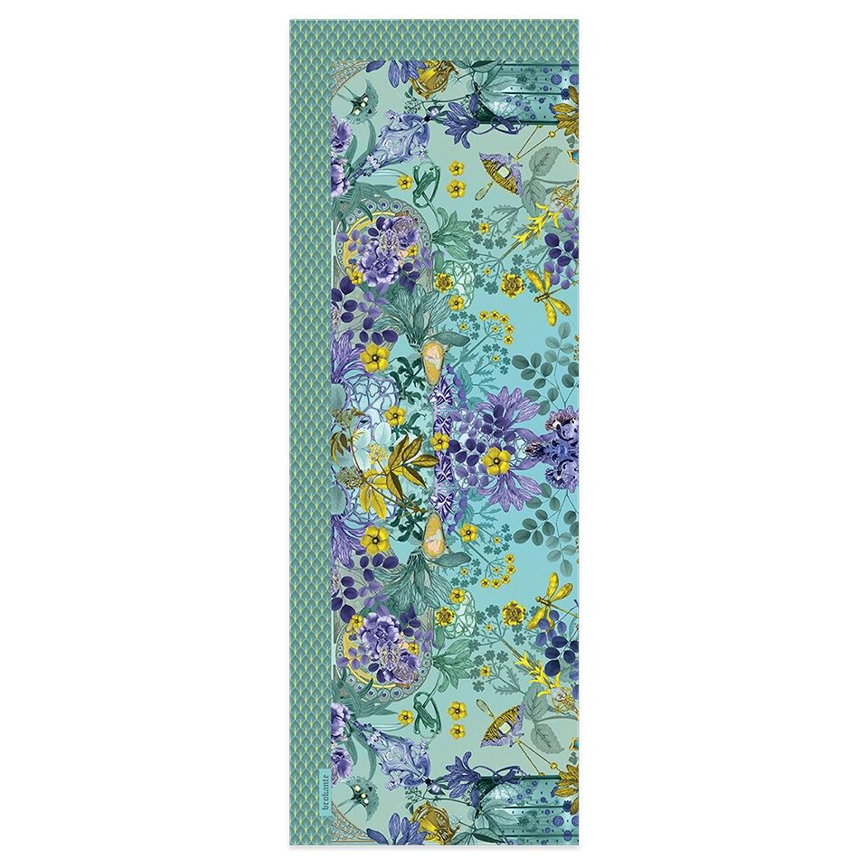 Bufanda grande de algodón GUIMARD TURQUESA