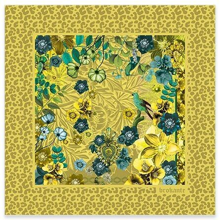 Amuleto de limón cuadrado modal de 70 x 70 cm