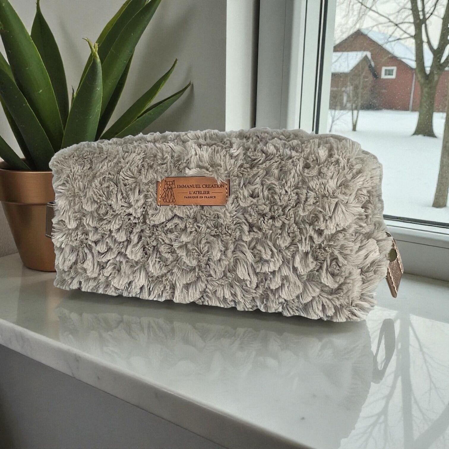 Borsa per il trucco Nomad S, "Courchevel" taupe
