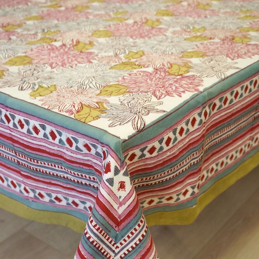 "Gala" printed cotton rectangular tablecloth