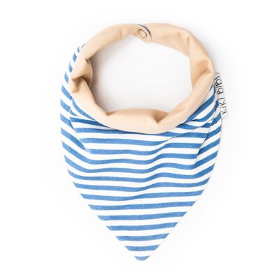 Baby Bandana Lätzchen - Weiß/Blaue Streifen