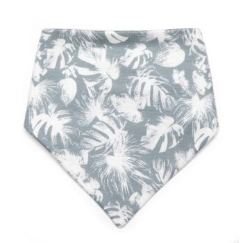 Bavoir Bandana pour bébé - Jungle - Gris 1