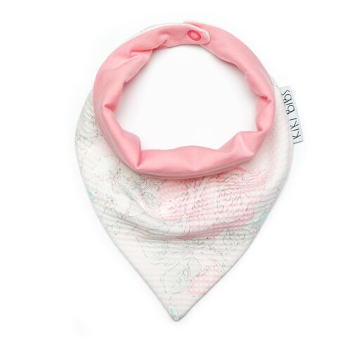 Baby Bandana Bib - Pink Rose