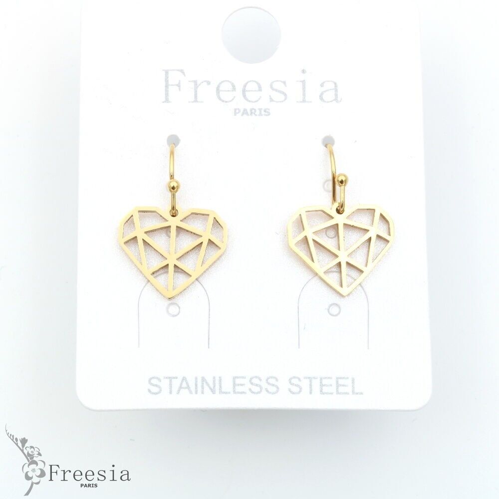 Boucles d'oreilles acier ajouré - 12387