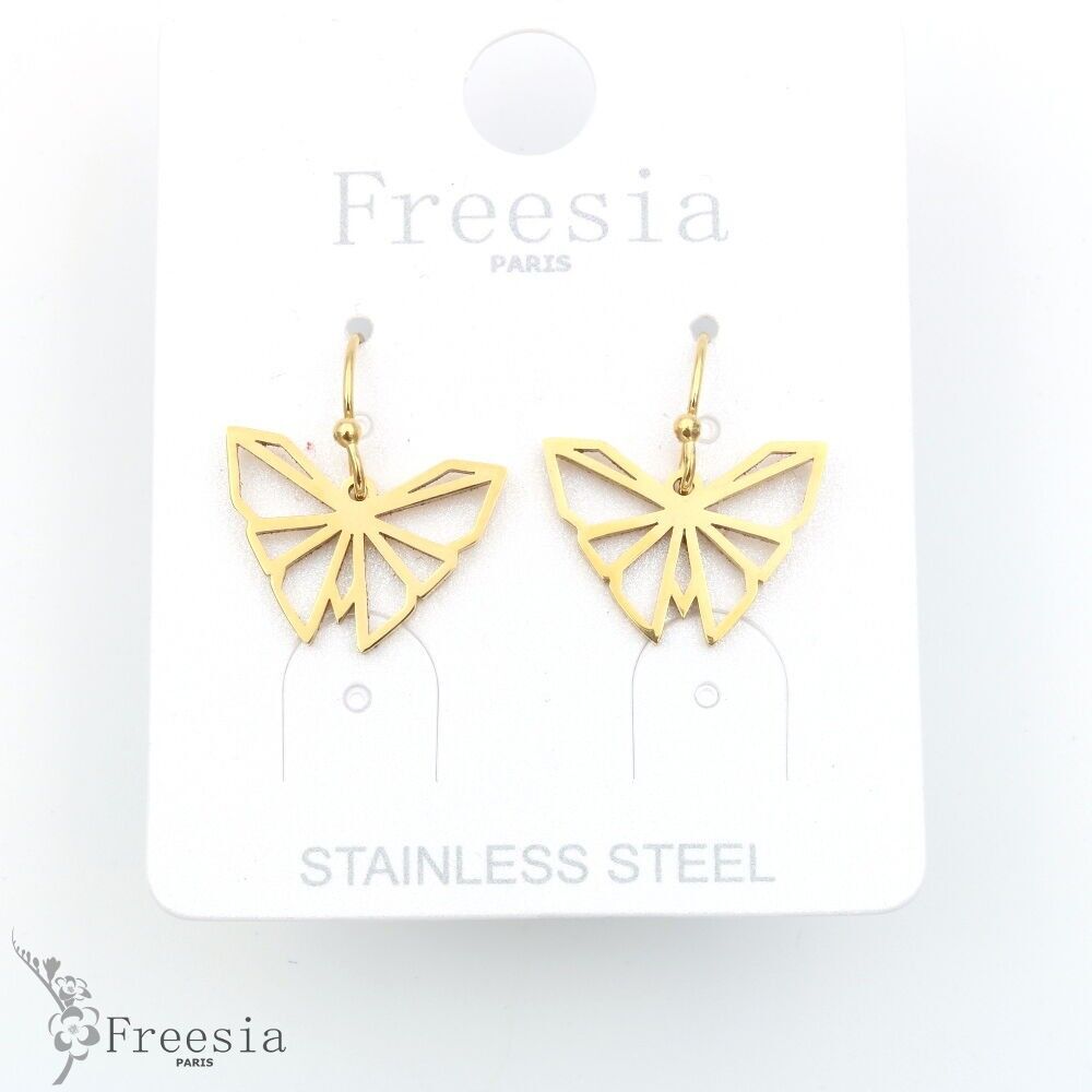 Boucles d'oreilles acier ajouré - 12391