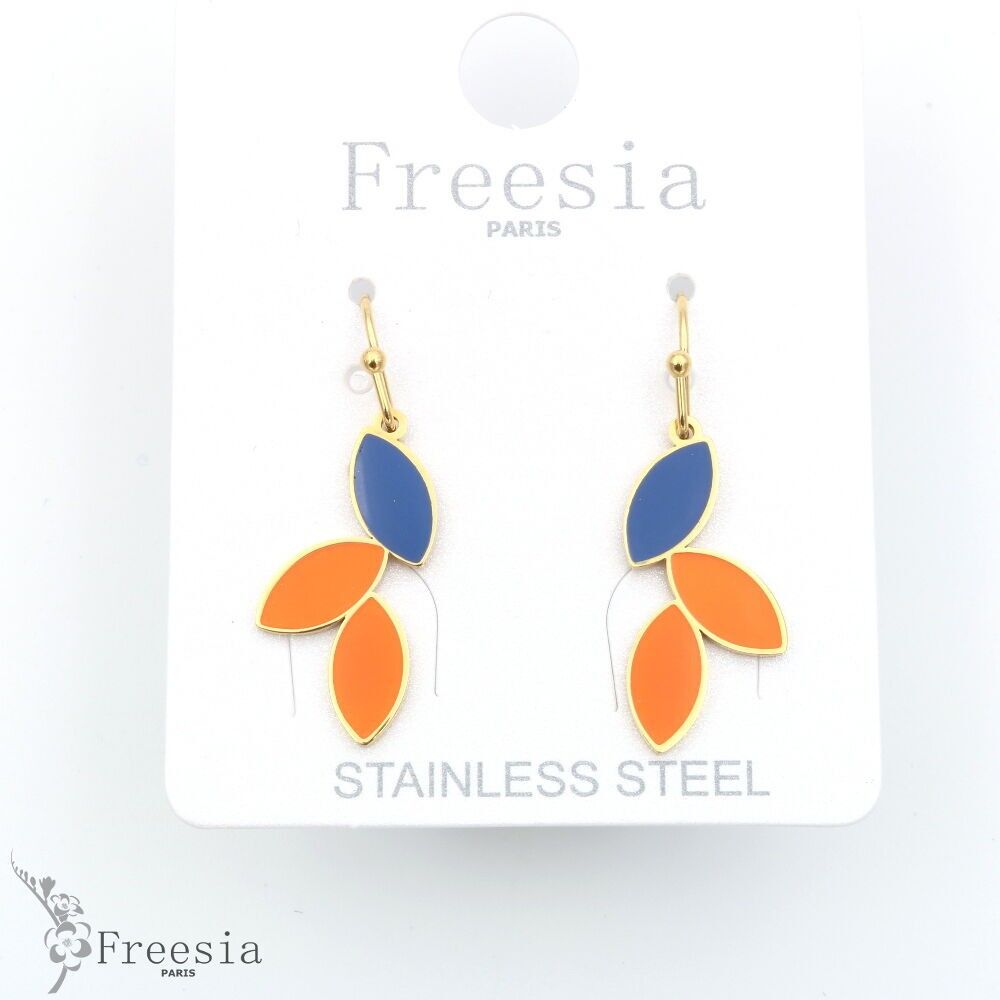 Boucles d'oreilles acier laqué - 14303