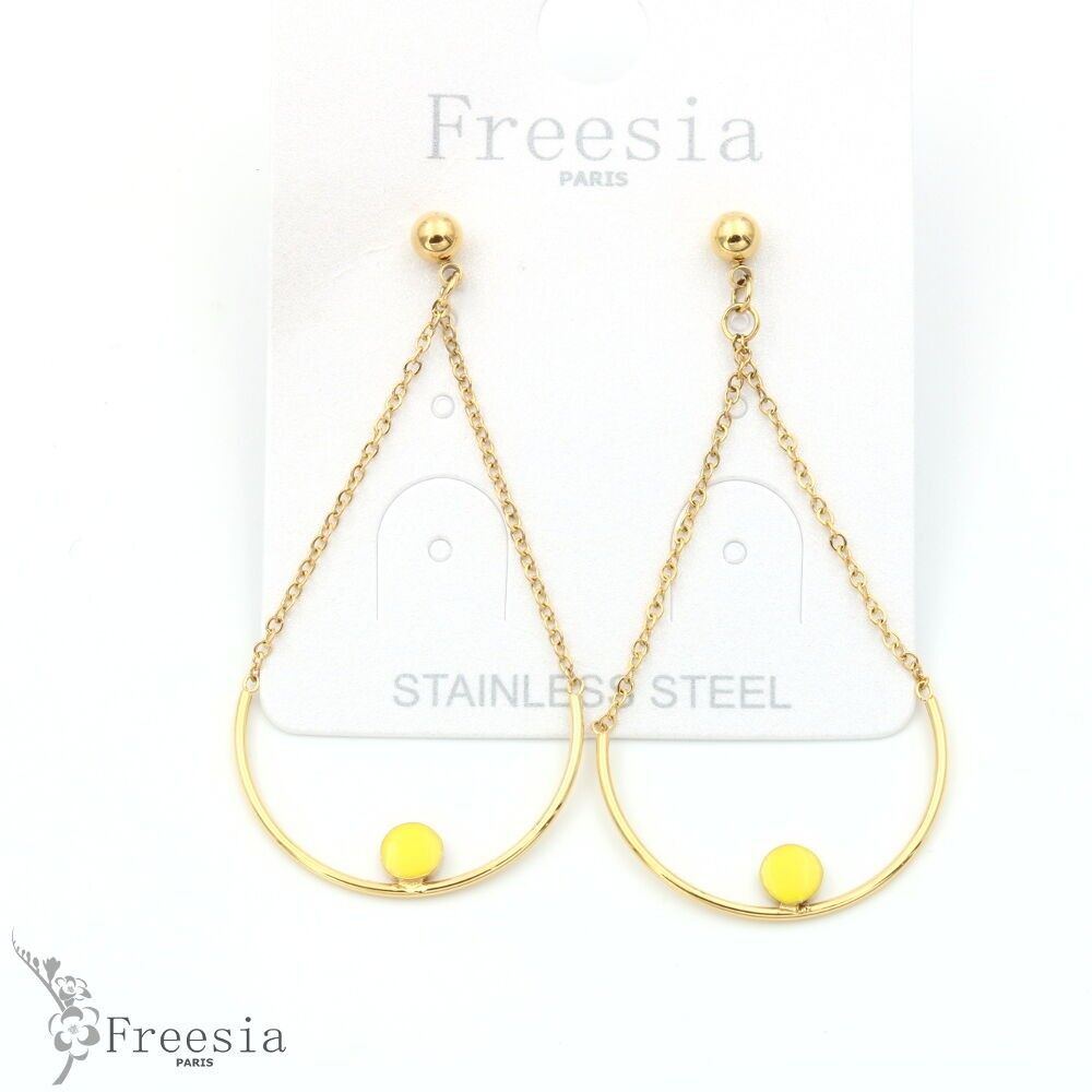 Boucles d'oreilles acier laqué - 11332