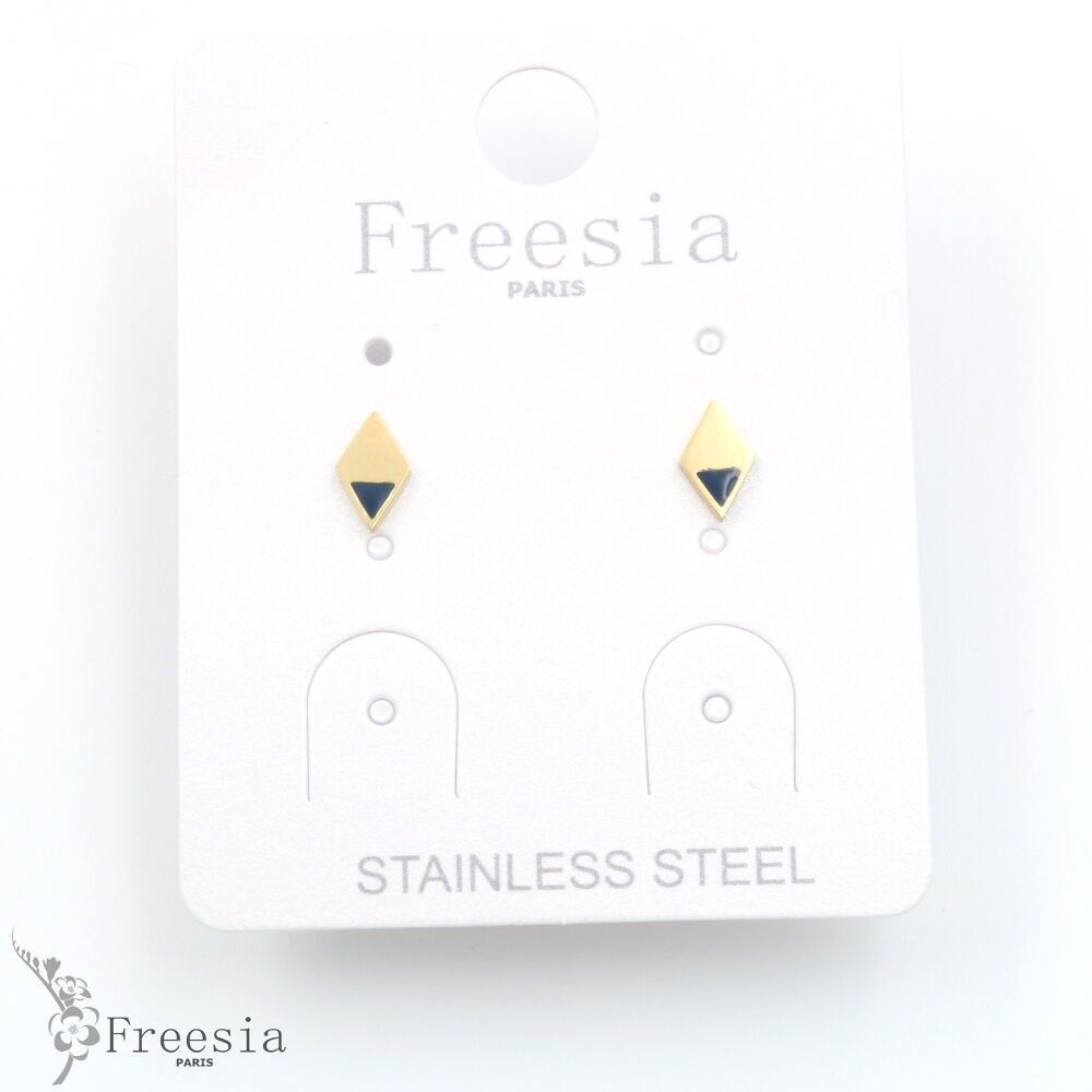 Boucles d'oreilles acier laqué - 11340