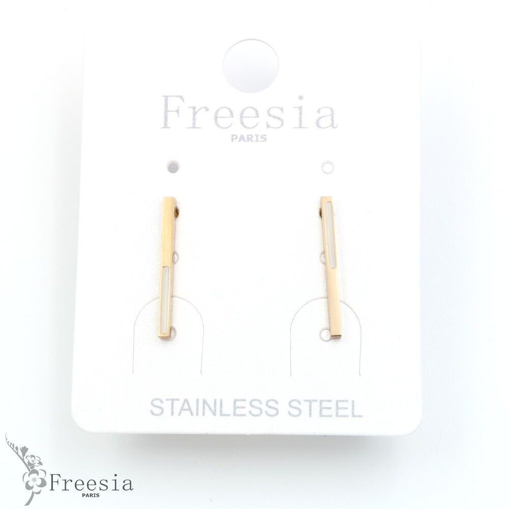 Boucles d'oreilles acier laqué - 11345