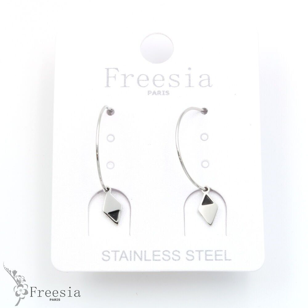 Boucles d'oreilles acier laqué - 11346