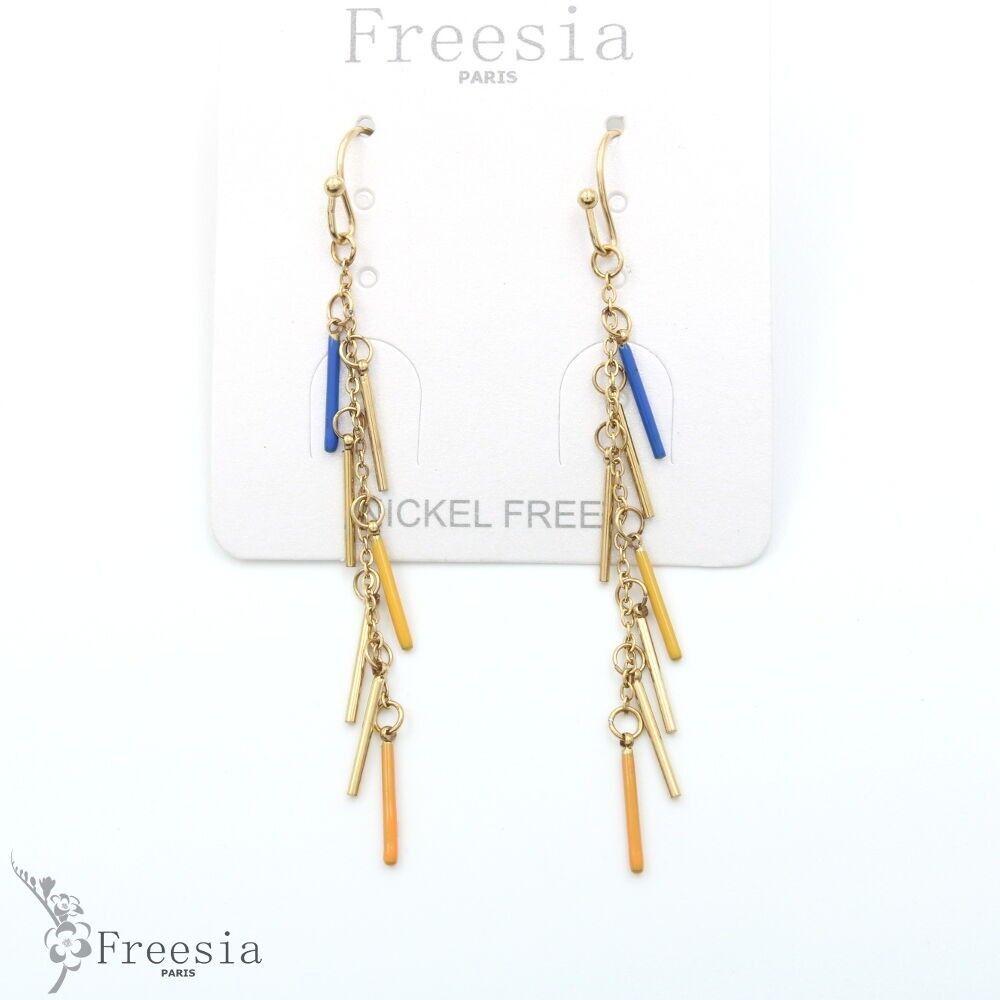 Boucles d'oreilles acier laqué - 11359