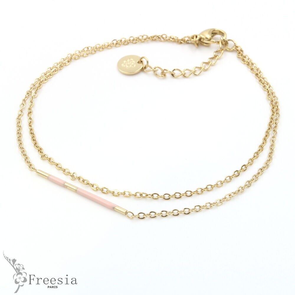 Armband acier laqué multi-rangs – 14279