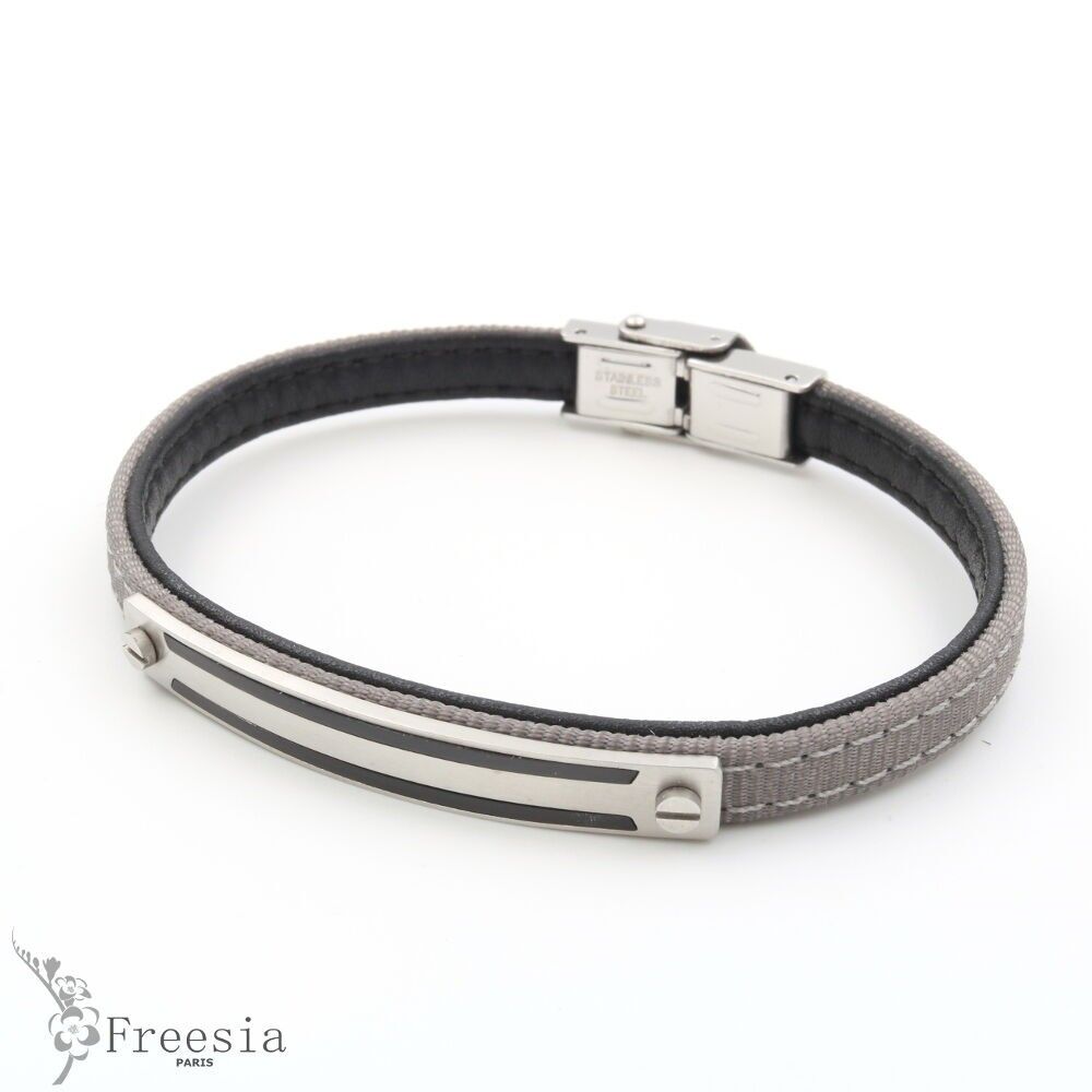 Herrenarmband aus Cuir et Acier – 10611